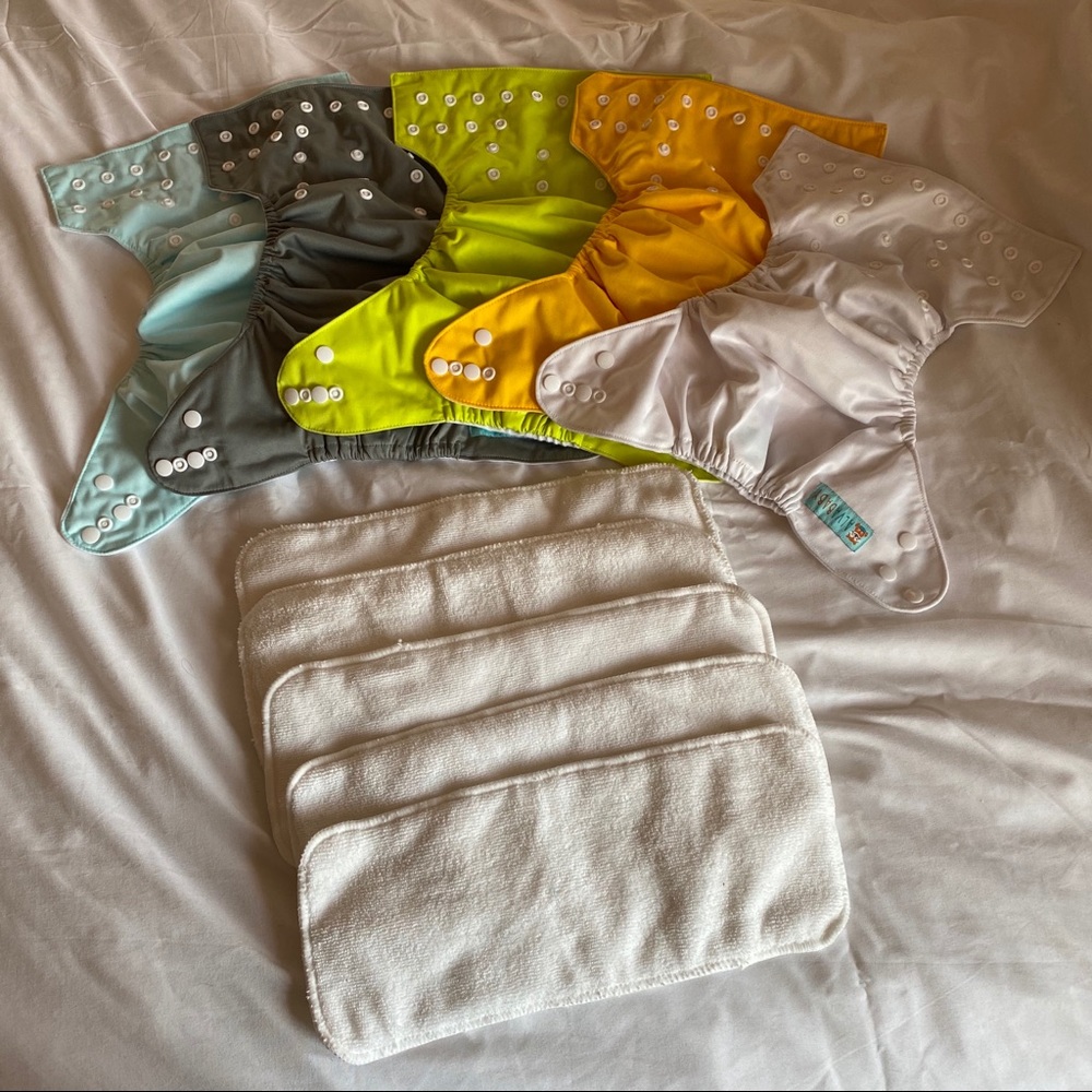 Alvababy Cloth Diaper Pockets w Inserts (5)
